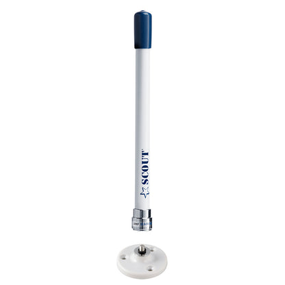 Scout 9" Stubby White VHF Antenna w/Quick Mount Includes 5M RG-58, Mount  Integrated Connector KS-10 [PF AN NVHF00025]
