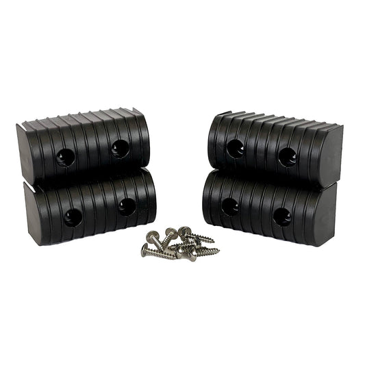 Caliber BunkWrap End Cap 2x4" Black Accessory Kit w/Stainless Steel Hardware *4-Pack [23051-BK]
