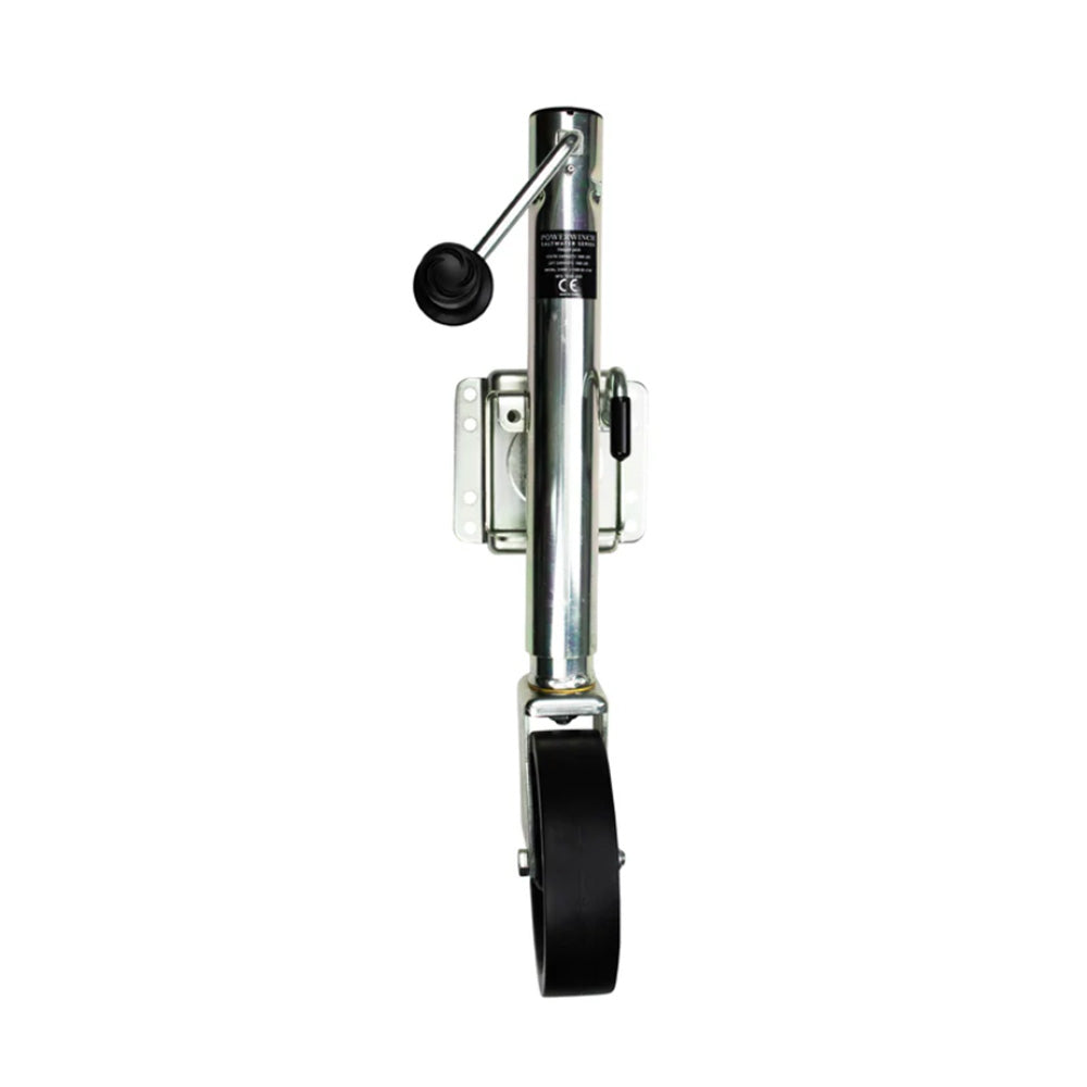 Powerwinch Saltwater Series Jack - 1500lb, Bolt-On, Single Wheel, Zinc 500+ HR Salt Spray [21600-J-1500-B1-Z-R]