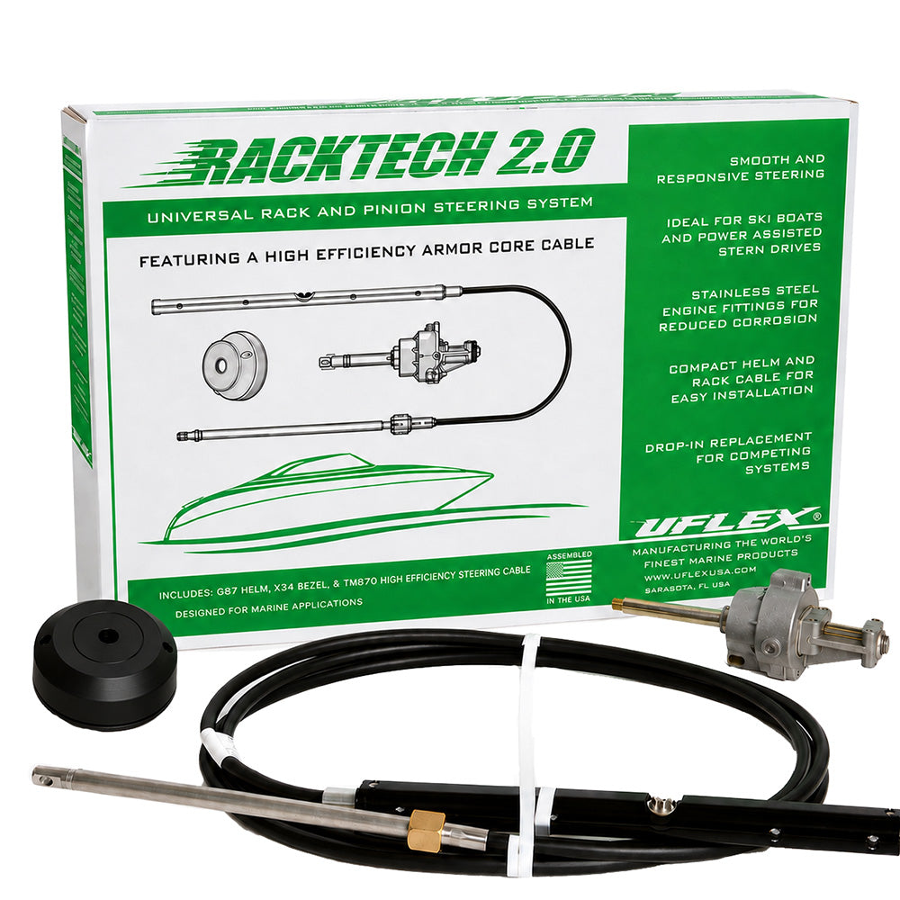 Uflex Racktech - 2.0 High Efficiency Rack  Pinion System Kit - 10' Cable [RACKTECH2.010]