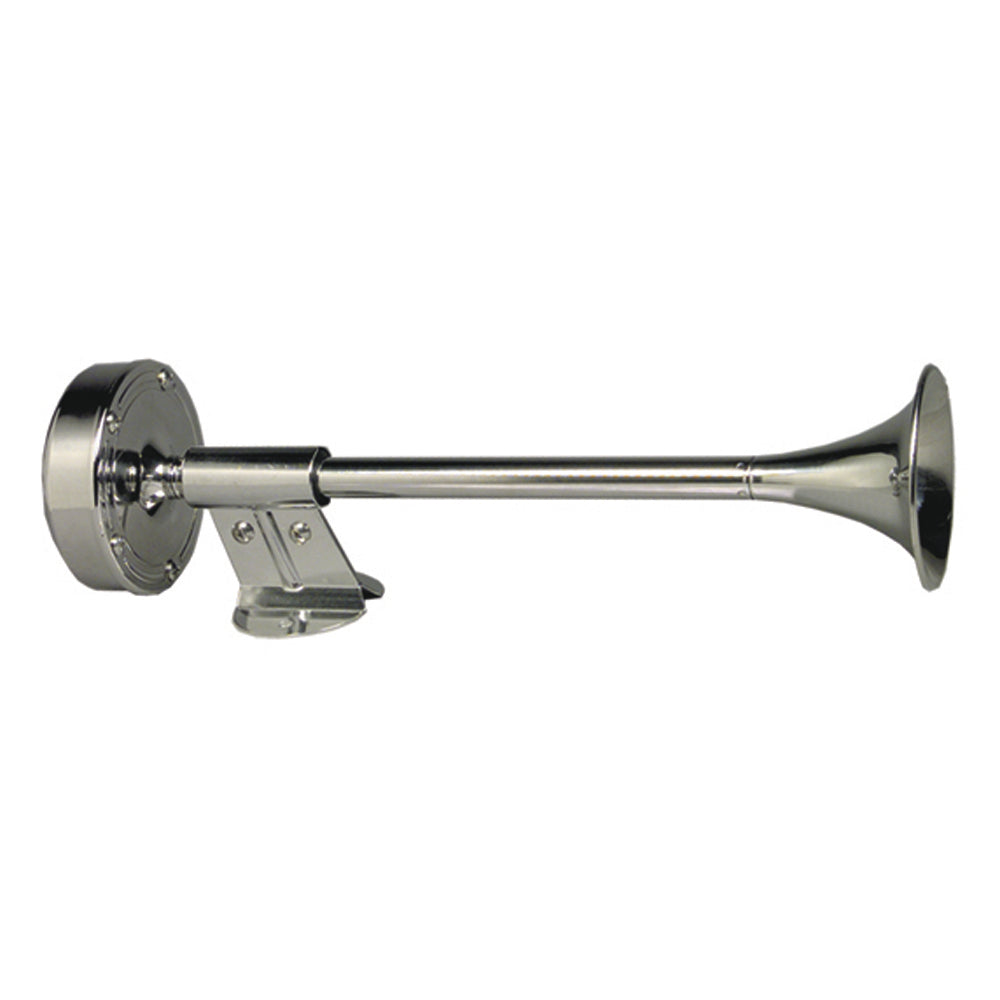 Schmitt Marine Deluxe All-Stainless Shorty Single Trumpet Horn - 12V [10009]