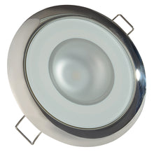 Load image into Gallery viewer, Lumitec Mirage - Flush Mount Down Light - Glass Finish/Polished SS Bezel - 3-Color Red/Blue Non-Dimming w/White Dimming [113118]
