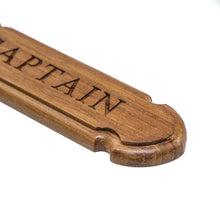 Load image into Gallery viewer, Whitecap Teak &quot;CAPTAIN&quot; Name Plate [62670]

