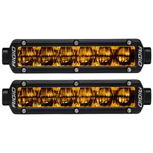 Load image into Gallery viewer, RIGID Industries 6&quot; SR-Series SAE Compliant Fog Light - Black w/Yellow Light [906704]
