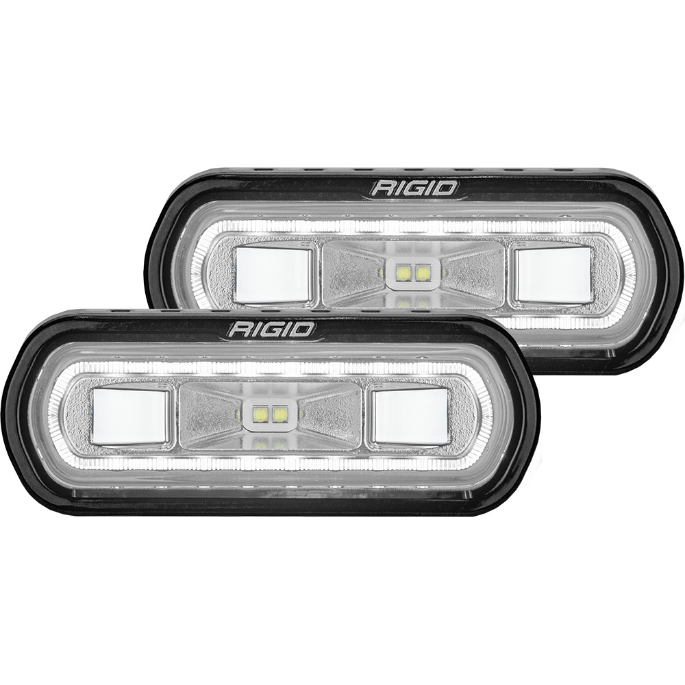 RIGID Industries SR-L Series Surface Mount Spreader Light - Black Housing - White Halo [53120]