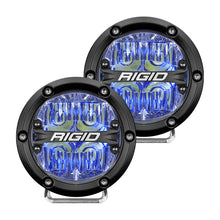 Load image into Gallery viewer, RIGID Industries 360-Series 4&quot; LED Off-Road Fog Light Drive Beam w/Blue Backlight - Black Housing [36119]
