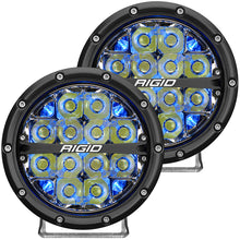 Load image into Gallery viewer, RIGID Industries 360-Series 6&quot; LED Off-Road Fog Light Drive Beam w/Blue Backlight - Black Housing [36207]
