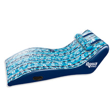 Load image into Gallery viewer, Aqua Leisure Ultra Cushioned Comfort Lounge Hawaiian Wave Print w/Adjustable Pillow [APL17014S2]
