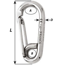 Load image into Gallery viewer, Wichard Symmetric Carbine Hook - Length 80mm - 5/16&quot; [02315]
