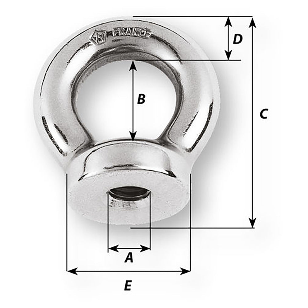 Wichard 8mm Eye Nut - Thread M10 x 150mm [6345W]